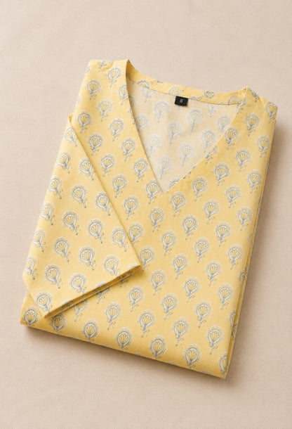 Paisley Print Straight Kurta
