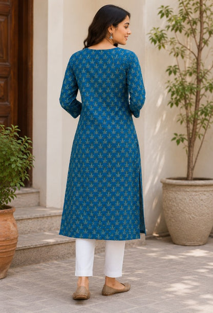 Paisley Print Straight Kurta