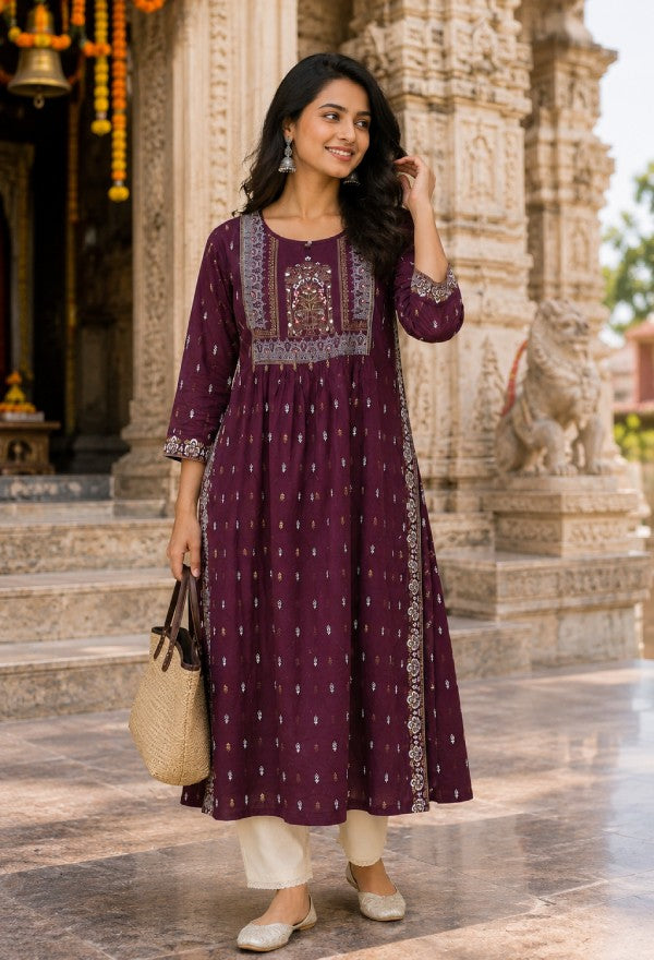 Elegant Embroidered Kurta