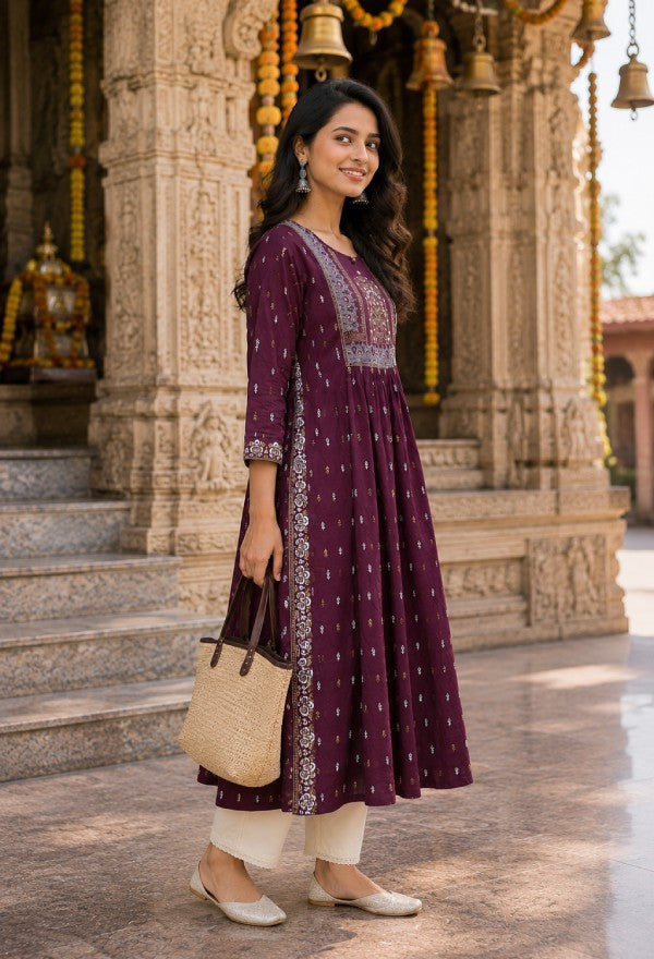 Elegant Embroidered Kurta