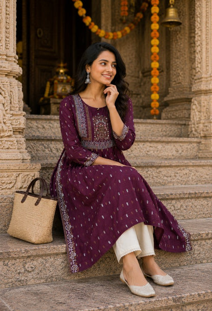 Elegant Embroidered Kurta