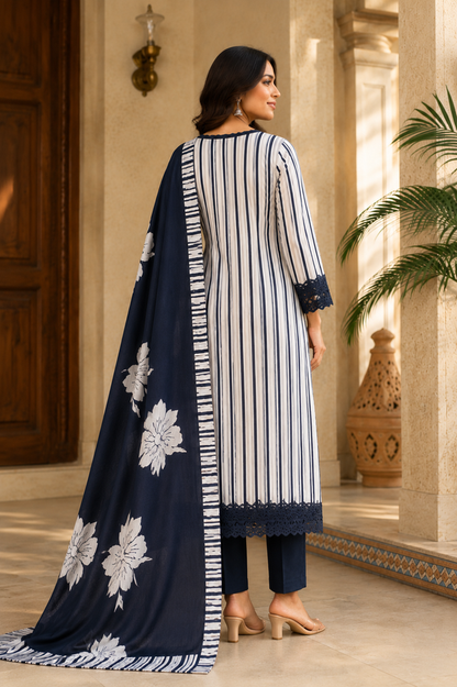 Kurta Set with Floral Dupatta