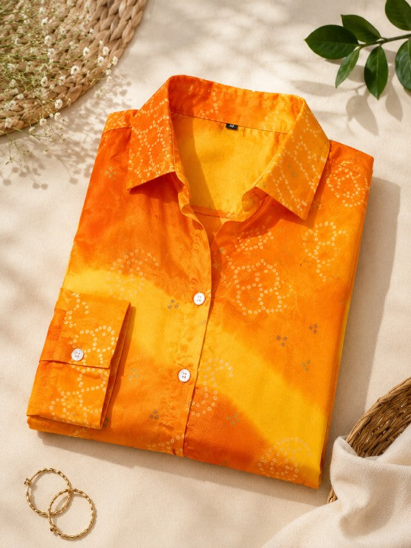 Bandhani Print Casual Shirt