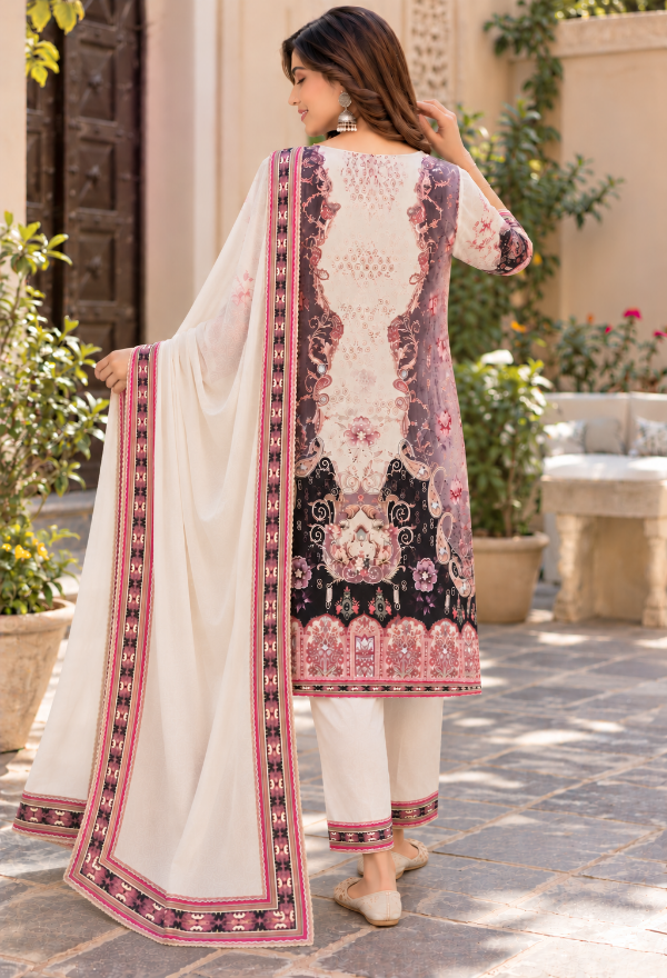 Pure crepe pakistani suit set