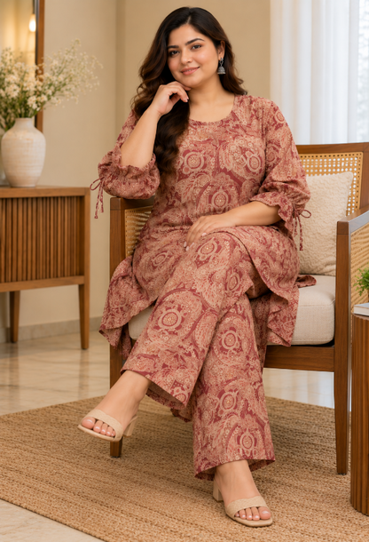 Rosewood Paisley Charm Co-Ord Set