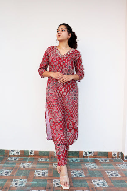 Printed Kurta Pant Set