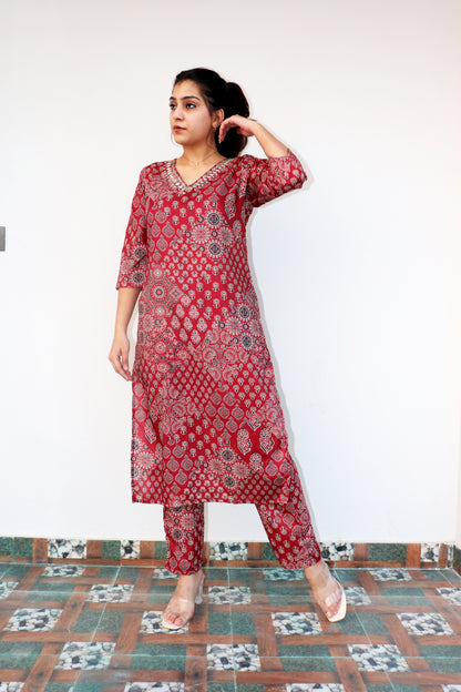 Printed Kurta Pant Set