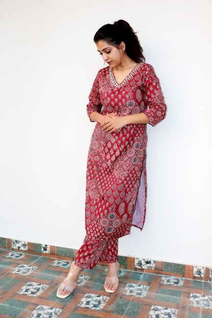 Printed Kurta Pant Set