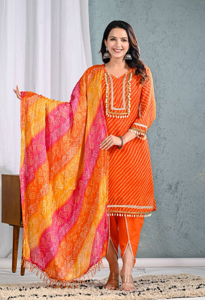 Kurta Dhoti Set with Dupatta