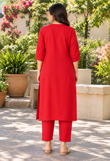 Animal Printed Straight Kurta Pant Set