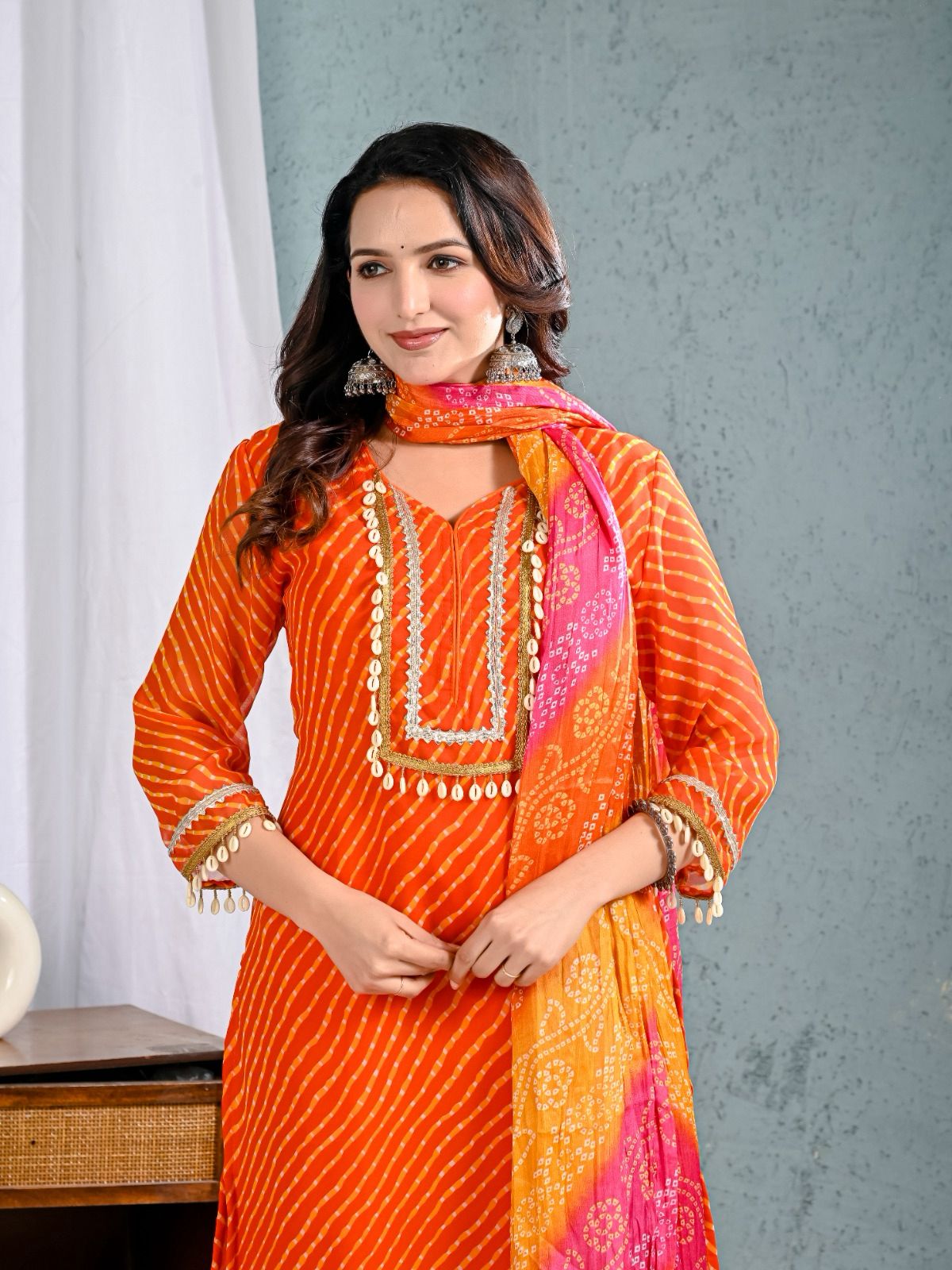 Kurta Dhoti Set with Dupatta