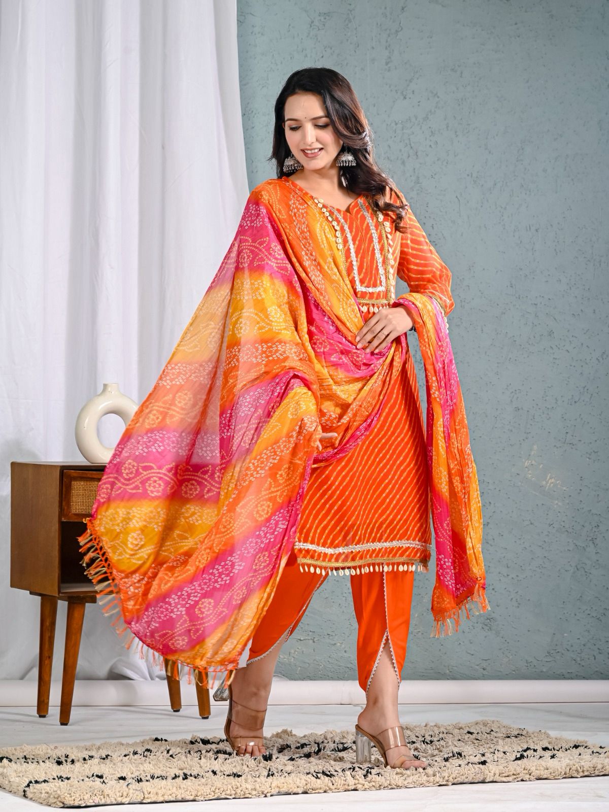 Kurta Dhoti Set with Dupatta