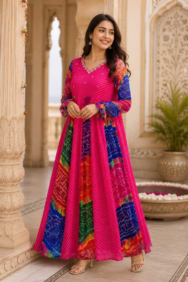 A Vibrant Ethnic gown