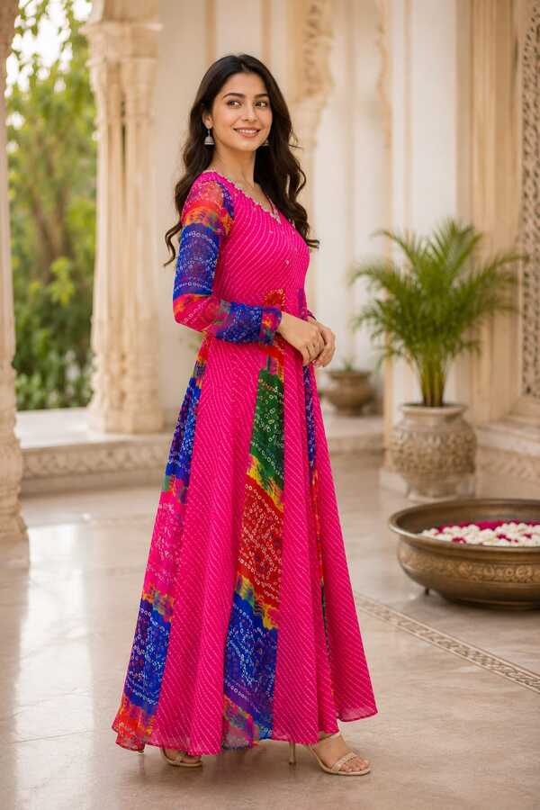 A Vibrant Ethnic gown