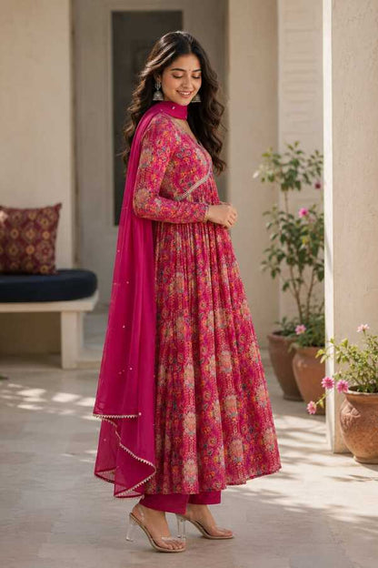 Floral Anarkali Set