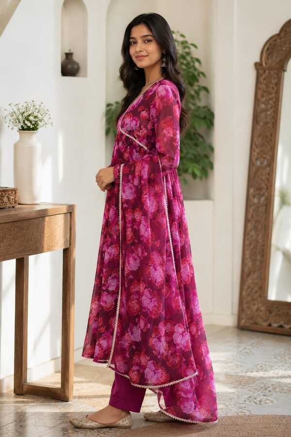 Floral Ensemble Anarkali Set