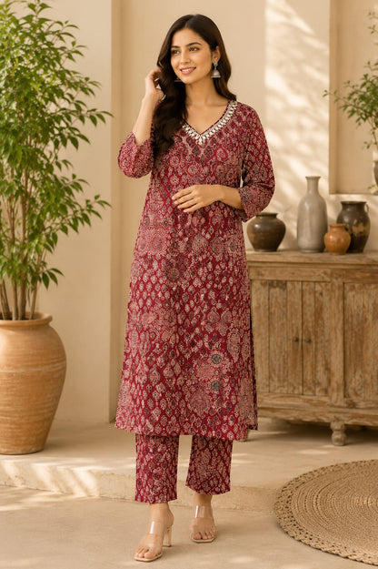 Co-ord Set with Gota Detail