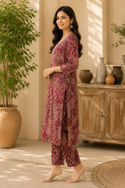 Co-ord Set with Gota Detail