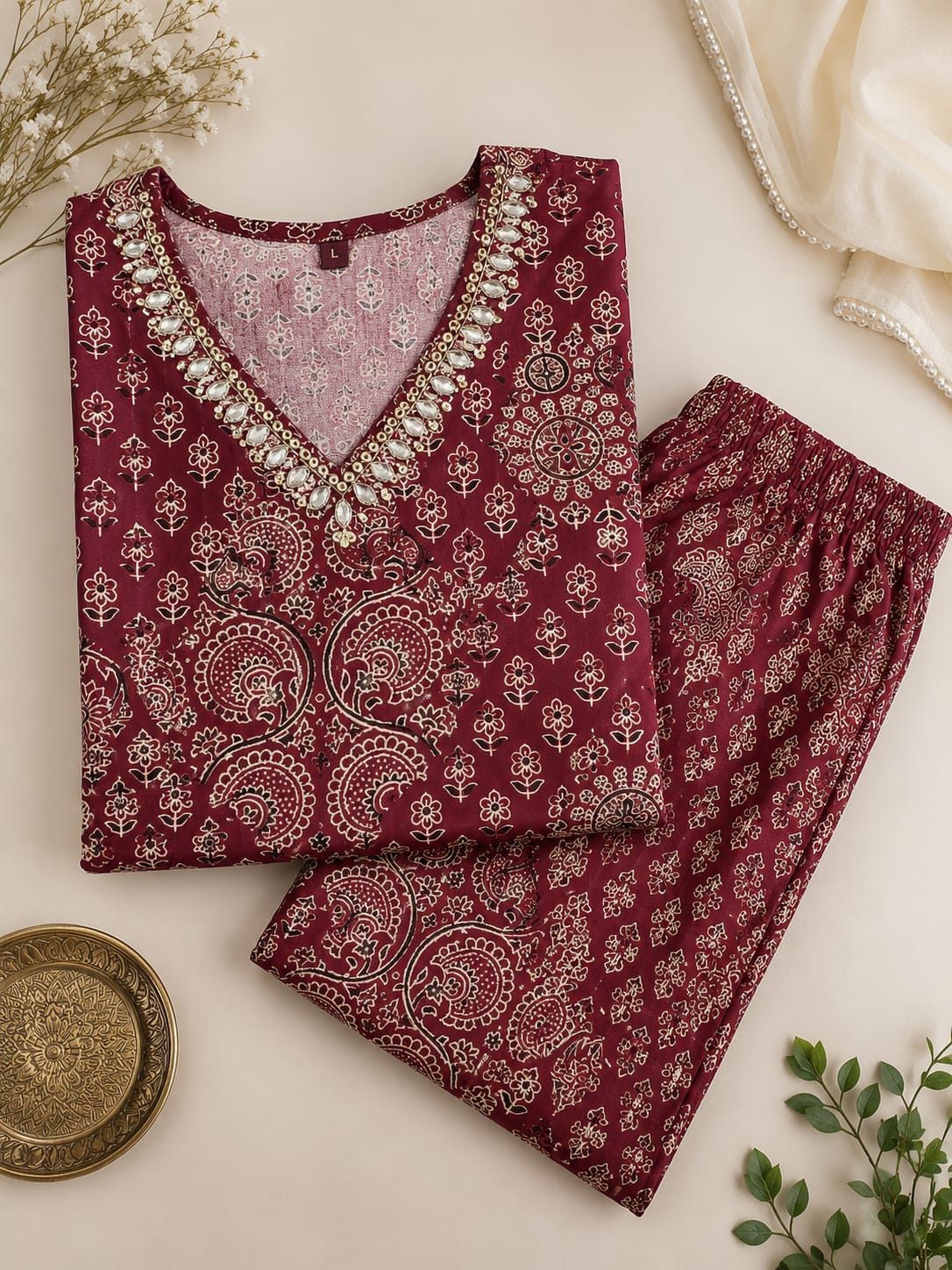Co-ord Set with Gota Detail