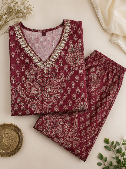 Co-ord Set with Gota Detail