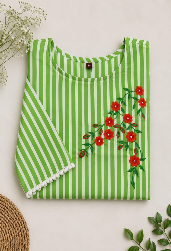 Embroidered Cotton Kurta