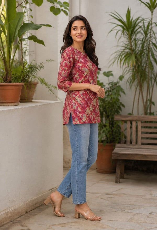 Floral Print Kurta