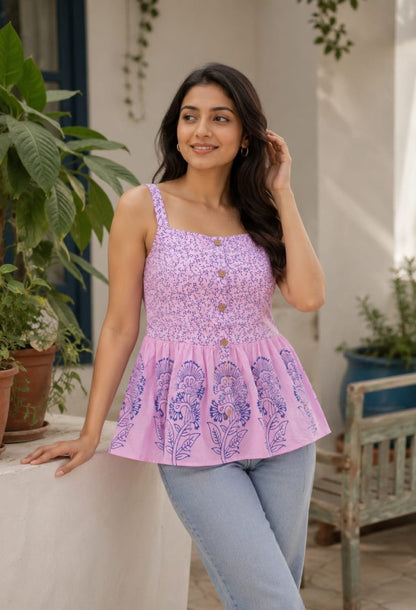 Top with Button-Down Detail