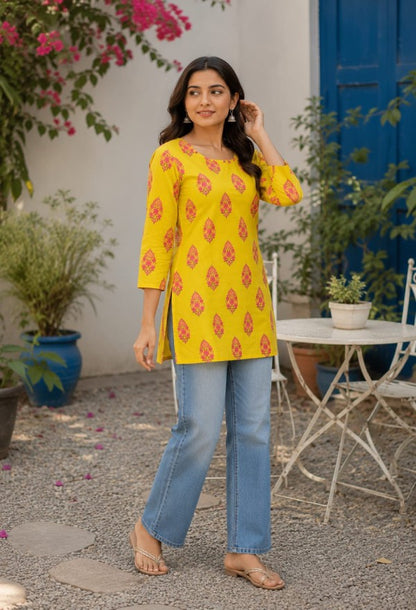 Floral Print Kurta
