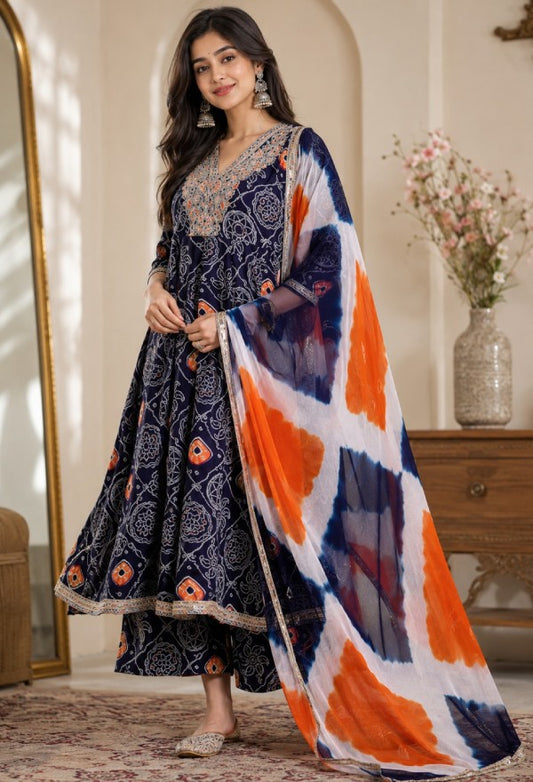 Bandhani Print Suit Set