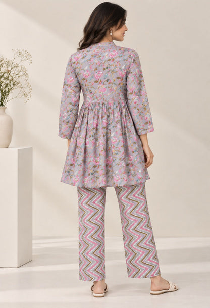 Peplum Top And Pant Set
