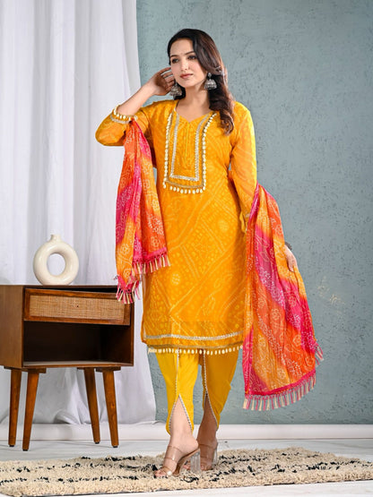 Kurta Dhoti Set with Dupatta