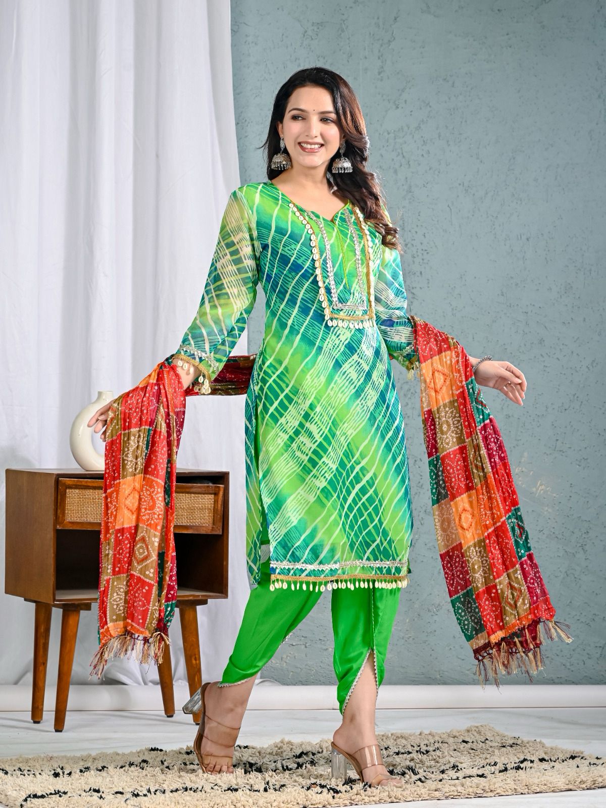 Kurta Dhoti Set with Dupatta
