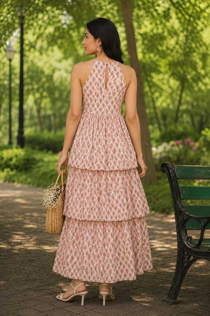 Tiered Halter Gown