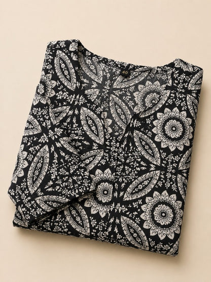 Paisley Print Straight Kurta
