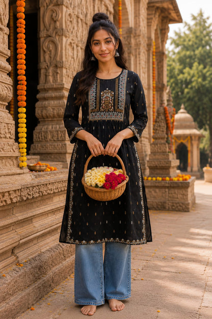 Elegant Embroidered Kurta