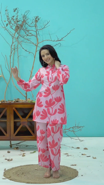 Pink Floral Co-Ord Set