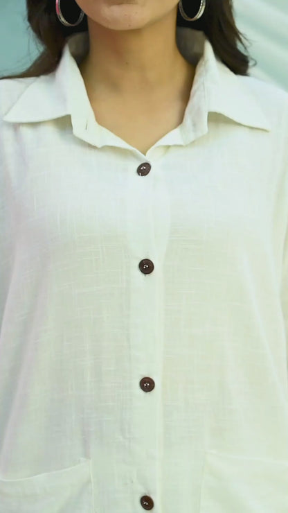 Pure White Long Co-Ord Set