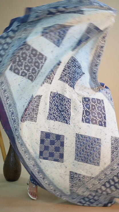 Blue Indigo Cotton Suit Set