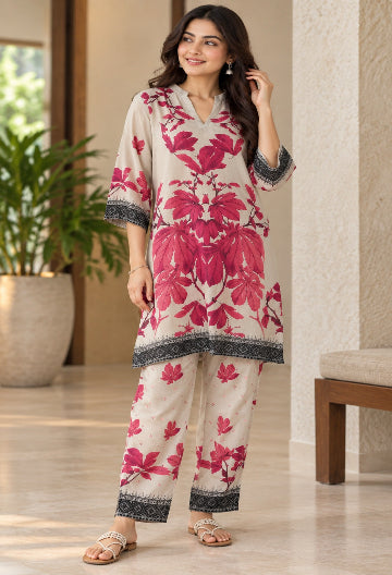 Cotton Floral Printed Co-Ord Set